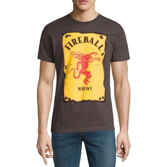 Fireball Label Graphic Tee New With Tags Size Small - Picture 1 of 2